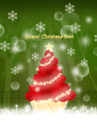 バラのクリスマスツリー(緑)