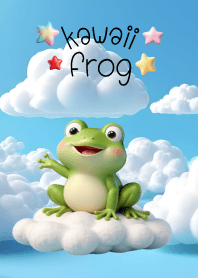 Kawaii Frog in Cloud Theme