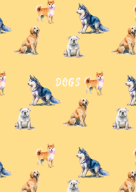 Dog Festival on brown & yellow