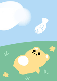 小軟熊熊放鬆中