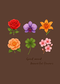 美しい雰囲気花(深茶色)