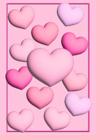 Plump! Kawaii hearts. -Pink-