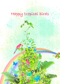 Happy tropical birds -Hummingbird-