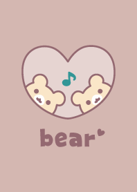 Bear Musical note - Dullness Pink