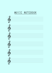 MUSIC COLOR NOTEBOOK-LIGHT BLUE