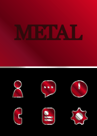 Tema de alumite metal vermelho