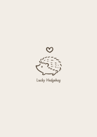 Lucky Hedgehog* -brown- heart