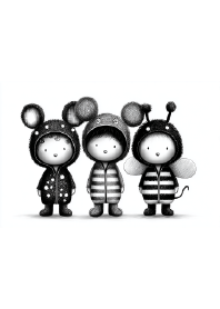 Bee, Mouse, and The Polka Dots X