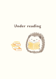 Hedgehog and Book -yellow-