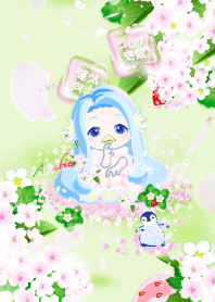 アマビエ10(桜、苺、春、コロナ）