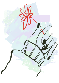 花を持つ手
