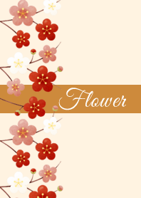 Flower 005-2 Plum blossoms/Orange Brown