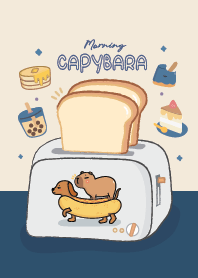 Capybara morning : navy