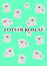 LOTS OF KOALAS-NEON MINT GREEN-BLACK