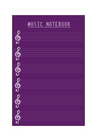 MUSIC COLOR NOTEBOOKj-DEEP PURPLE-WHITE