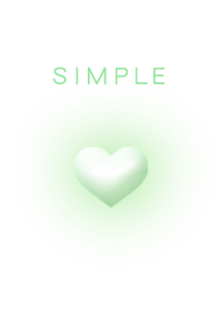 Simple three-dimensional heart green