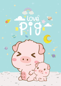 Pig Mini Galaxy Blue