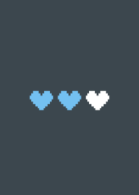 ミニドット絵ハート(ブルー24)
