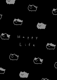 まるいねこ / 黒とグレー