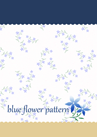 blue flower pattern 2
