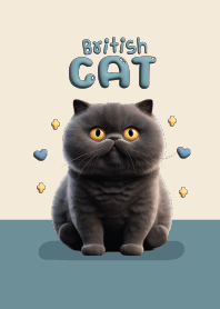 Cat black cute : blue lover