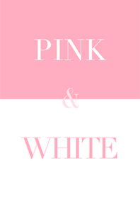 pastel pink & white