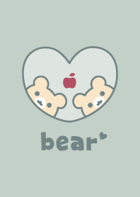 くまりんご[くすみグリーン]