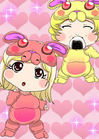 New Year cute rabbit baby.