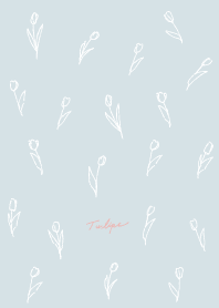 Lots of tulips -blue pink