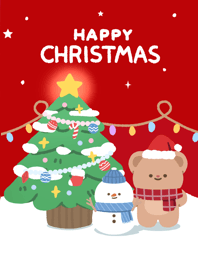 HAPPY CHRISTMAS BEAR (Red ver.)