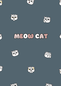 neko head3 - dark steel blue