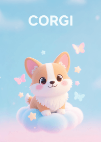 Love Pretty Corgi Dog in Cloud Theme(JP)
