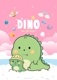 Dino Love Cute Pink