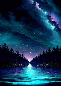 Beautiful starry night view#1902