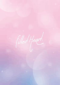 Filled Heart - pink & purple - (F)