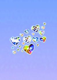 幸運ハート石ブルー