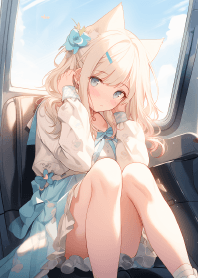 可愛貓娘坐飛機 5