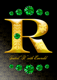 Initial"R" with EMERALD