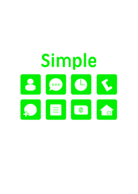 Simple Icon with White No.1-8