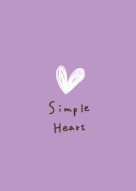 handwritten heart. purple.