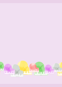 Colorful Piano on light purple
