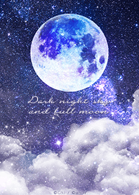 願望成真✨漆黑的夜空和滿月