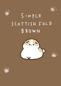 簡單的 蘇格蘭折耳 棕色的
