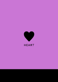 Simple Heart -Black&Pink Purple 02
