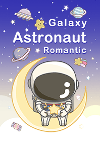 浩瀚宇宙 可愛寶貝太空人 浪漫漸層 夏日藍2