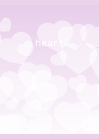 fluffy heart on light purple