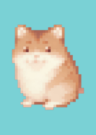 Hamster Pixel Art Theme  Beige 04