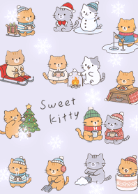 purple Cats Enjoying Winter 04_2