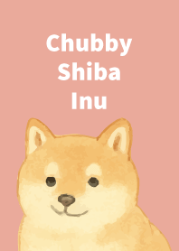 Chubby Shiba Inu2 on pink & blue