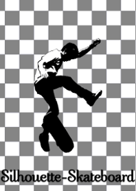 Silhouette-skateboard